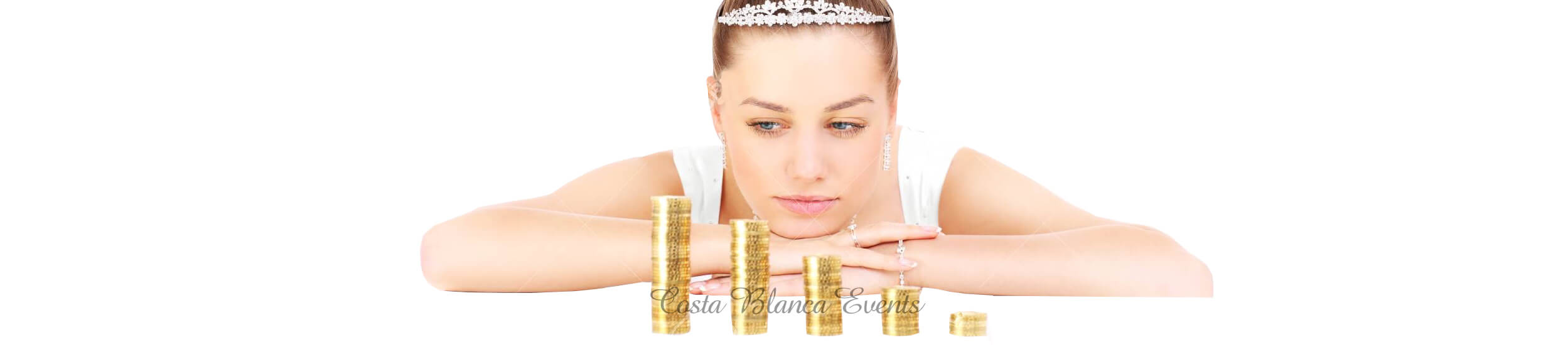 Bride looking at the budget for her dream wedding in Spain.